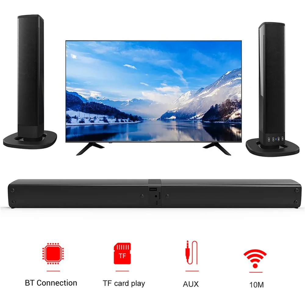 Home Bar And Theater - ワイヤレス Bluetooth テレビサウンドバー 2 スピーカーシステムホームシアターサブウーファーサウンドバーポータブル大音量充電式 2