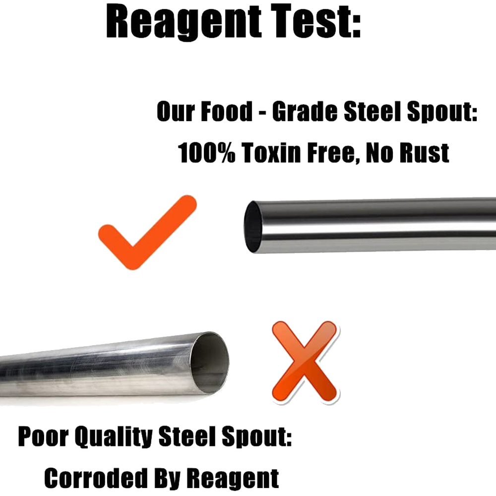 Speed Pourer Cap - ABNL ステンレススチール製注ぎ口、スピードポアラー、酒瓶用注ぎ口、酢用テーパードストッパースパウト、無料ギフトの密閉式ダストキャップ