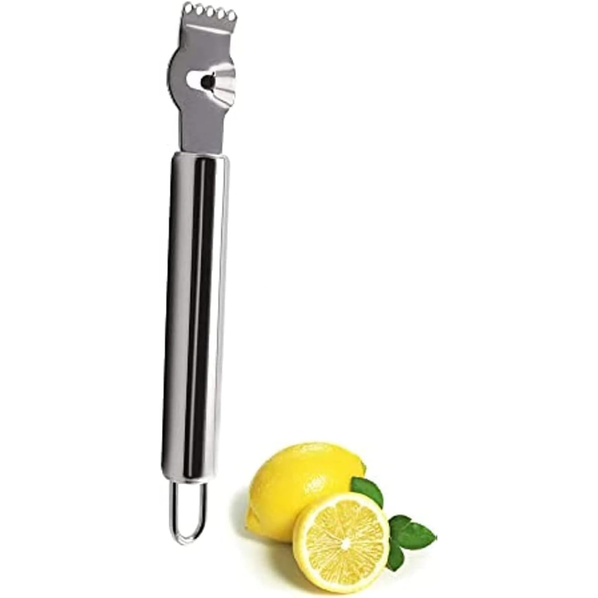 Peeler Channel Knife - シルバーレモンゼスターツール/コアラーツール ステンレス製 チャネルナイフ付き オレンジシトラスピーラー キッチンゼスター グレーター