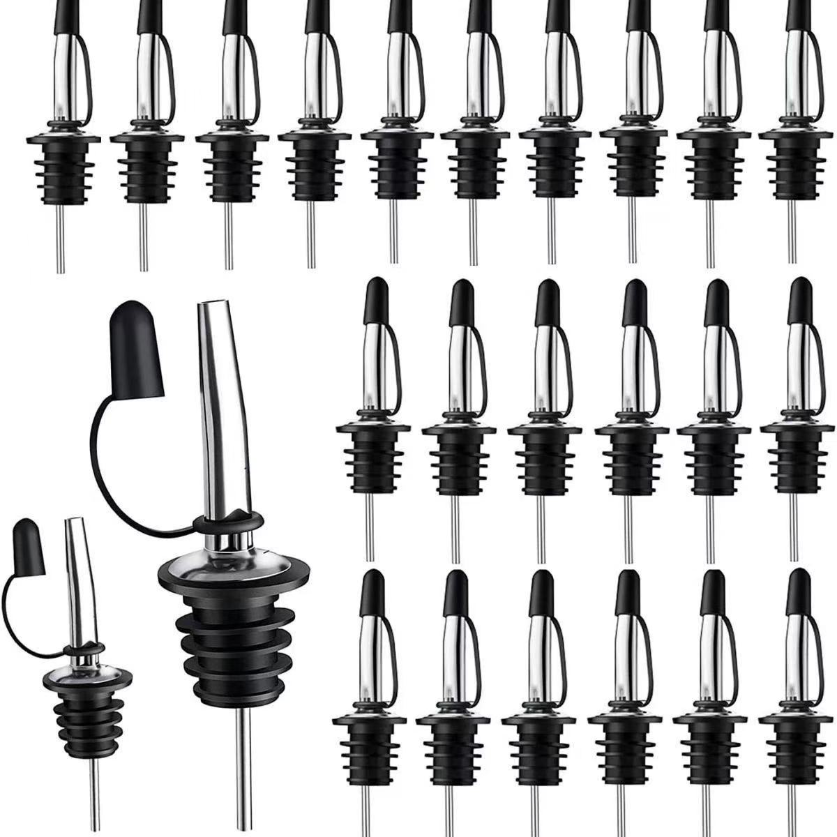 Speed Pourer Cap - ボトル用酒注ぎ口、アルコール用酒ボトル注ぎ口、オリーブオイル、ダストキャップ付き酒注ぎ口、スピード注ぎ口