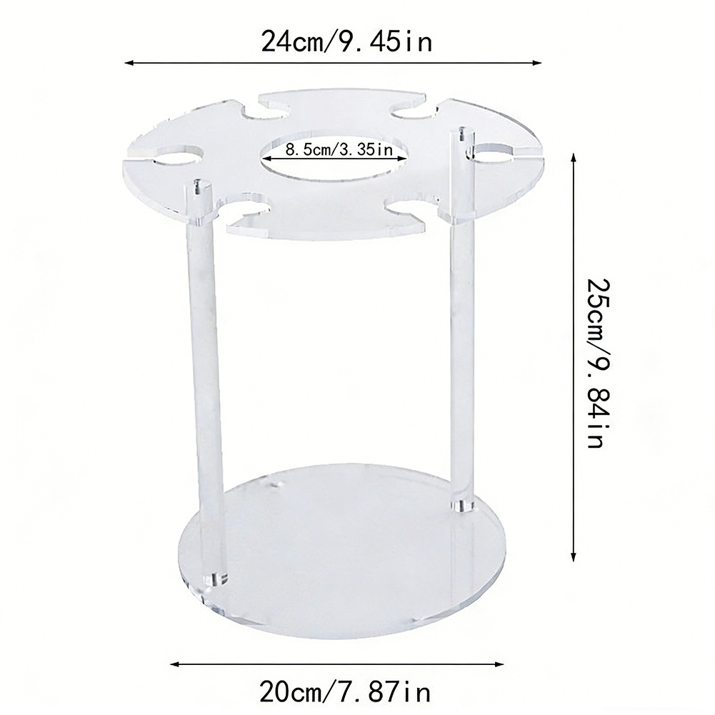 Home Bar Stand - 透明なワイングラスラック 6カップホルダー付きスタンド 脚付きグラス収納 ホームバー レストラン キッチン装飾