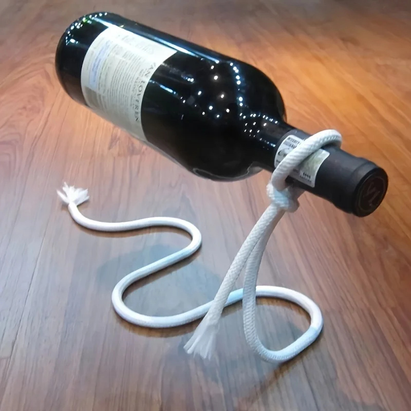 Home Bar Stand - クリエイティブなワインボトルラック,個性的なロープ,ボトルホルダー,スネークフック,サスペンションチェーン,家のテーブルの装飾,ギフトの表示