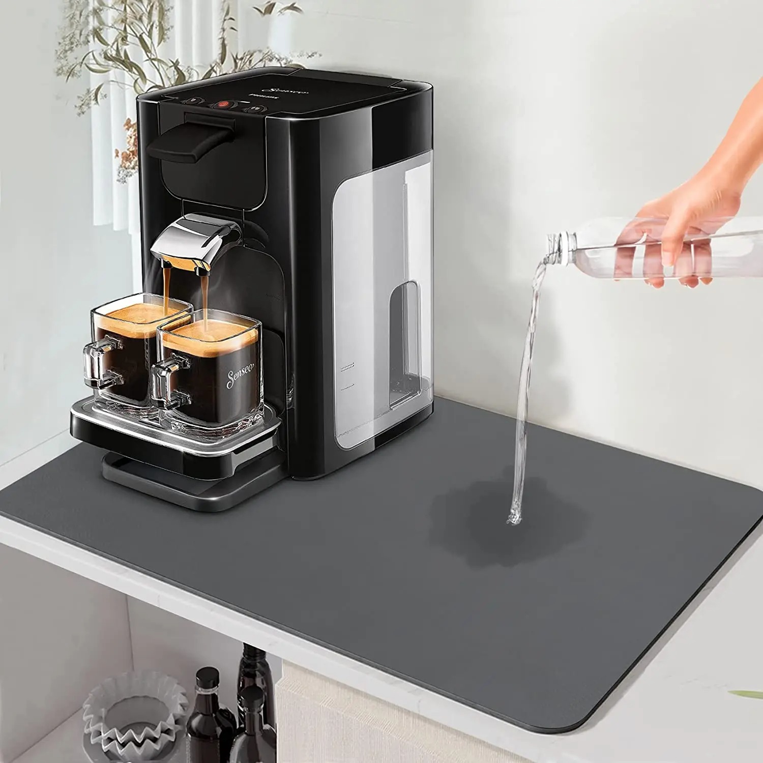 超吸収性キッチン食器用防水排水マット断熱滑り止めパッド食器マ - Bar Mat Rubber のレビューと価格
