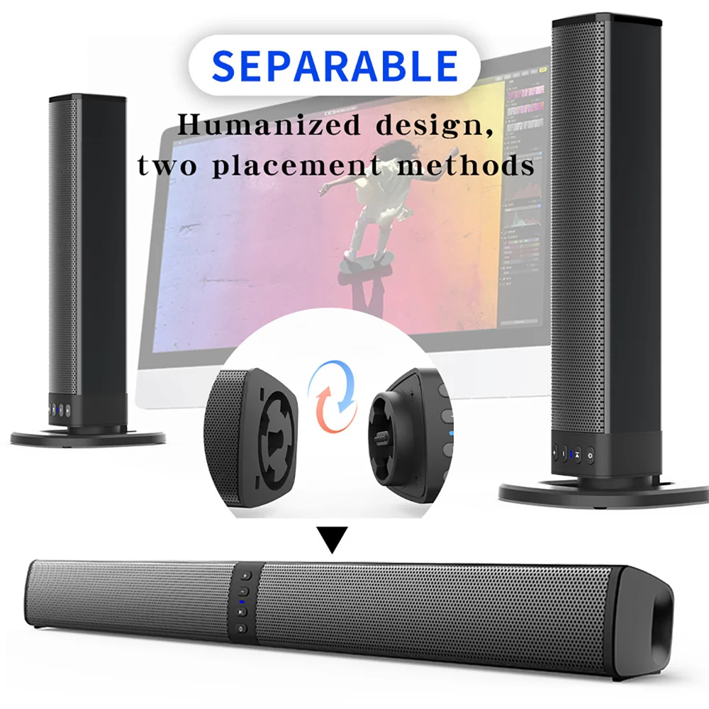 ワイヤレス Bluetooth テレビサウンドバー 2 スピ - Home Bar And Theater のレビューと価格