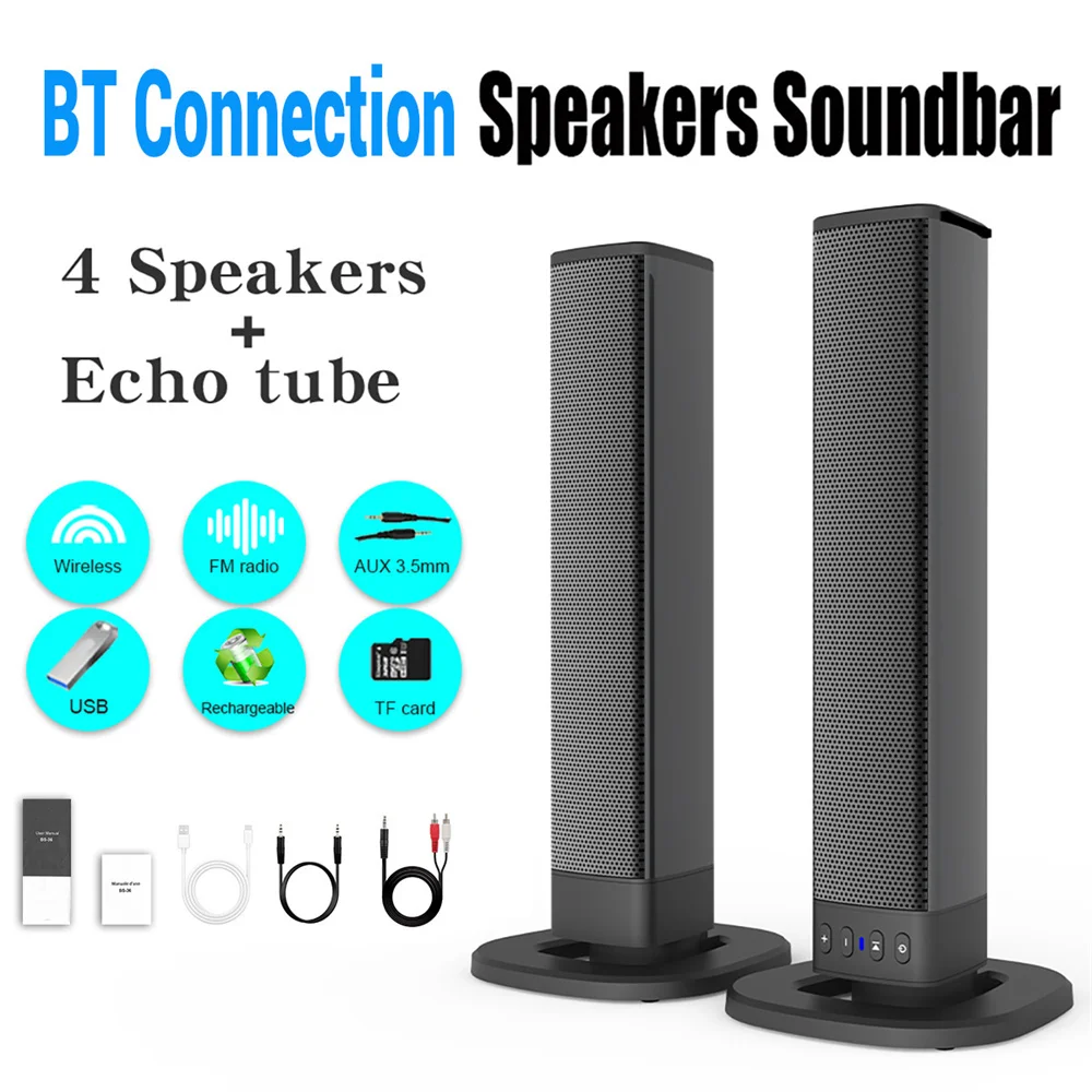 ワイヤレス Bluetooth テレビサウンドバー 2 スピ - Home Bar And Theater のレビューと価格