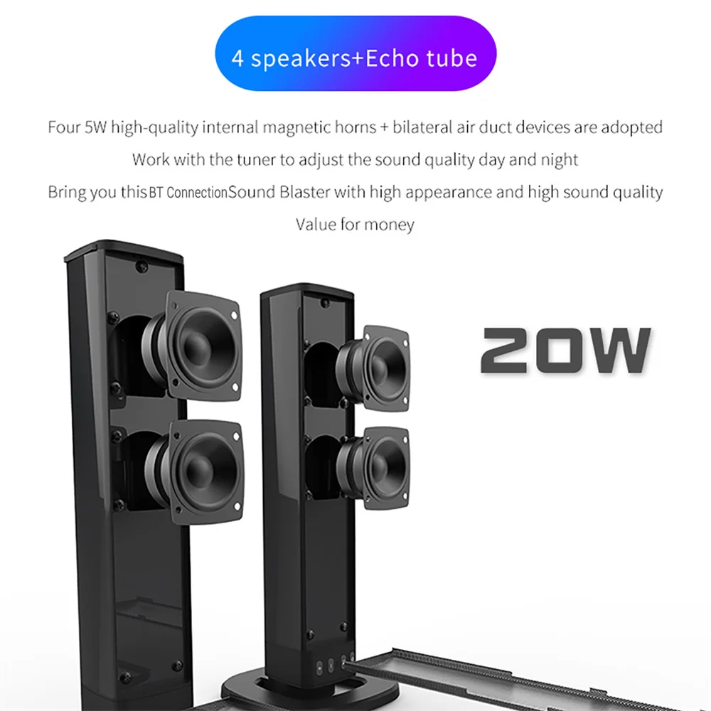ワイヤレス Bluetooth テレビサウンドバー 2 スピ - Home Bar And Theater のレビューと価格