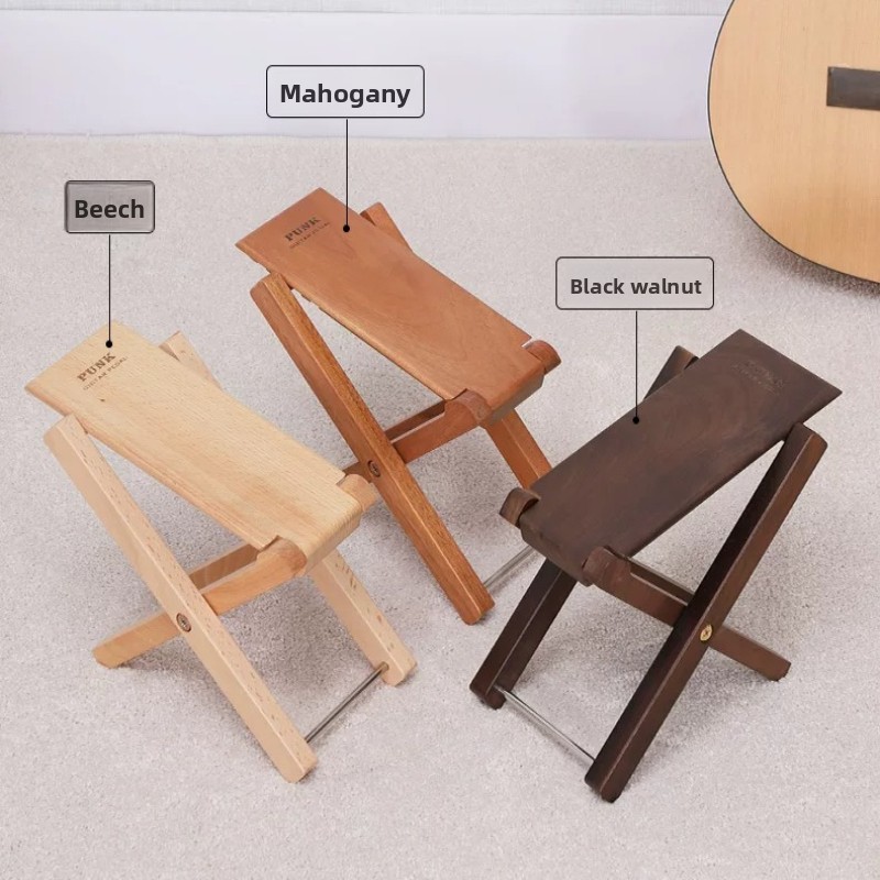 無垢材折りたたみ式ギターフットレスト、ミュージシャン向け調節 - Home Bar Stools のレビューと価格