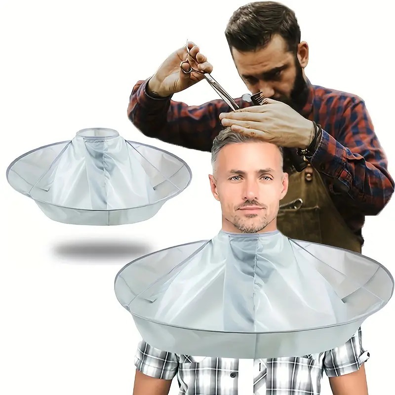 1枚入り 傘型ヘアカットケープ 折りたたみ式 防水 DIY  - Home Barber のレビューと価格