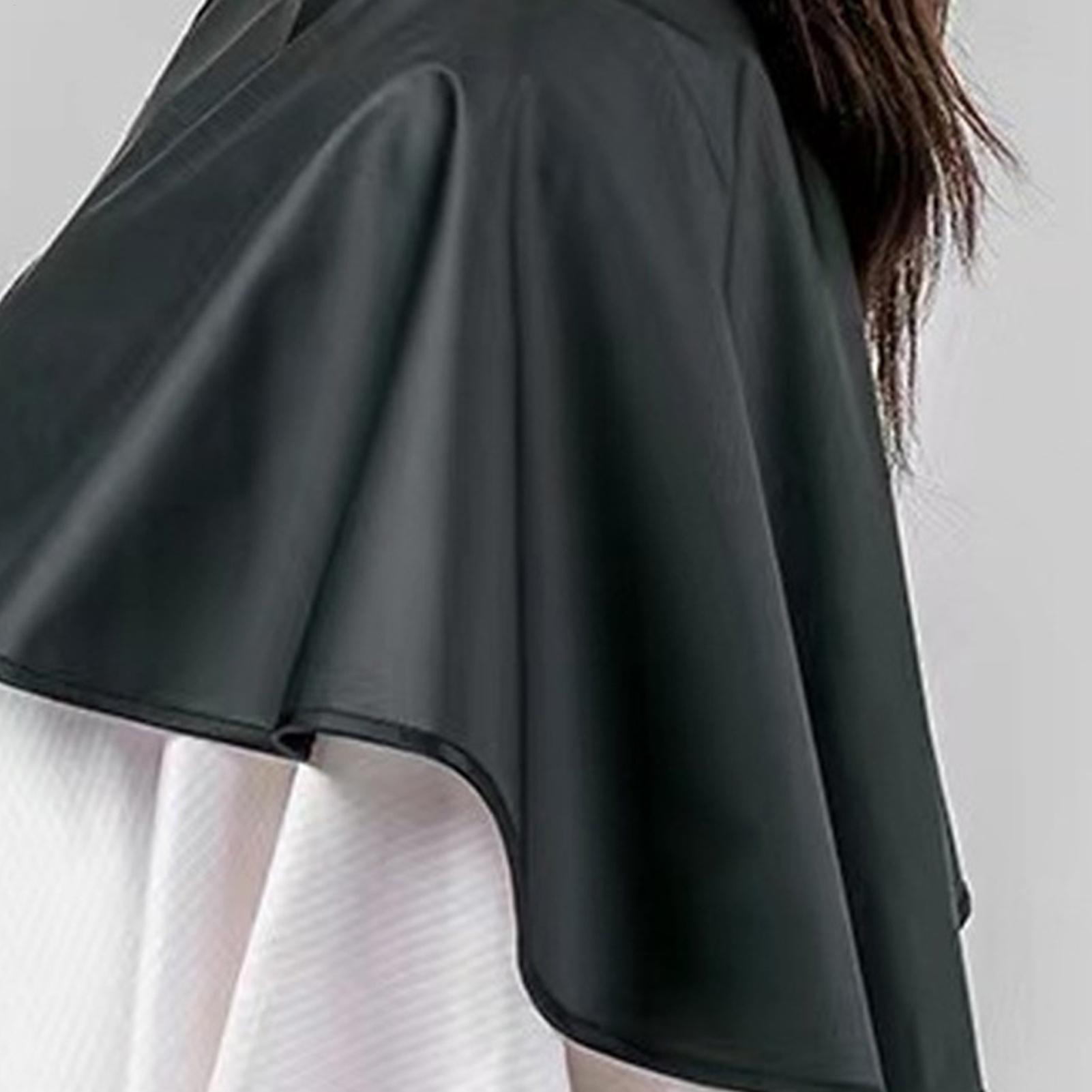 黒の短い正方形防水ヘアカットケープ、プロ仕様、再利用可能、軽 - Home Barber のレビューと価格