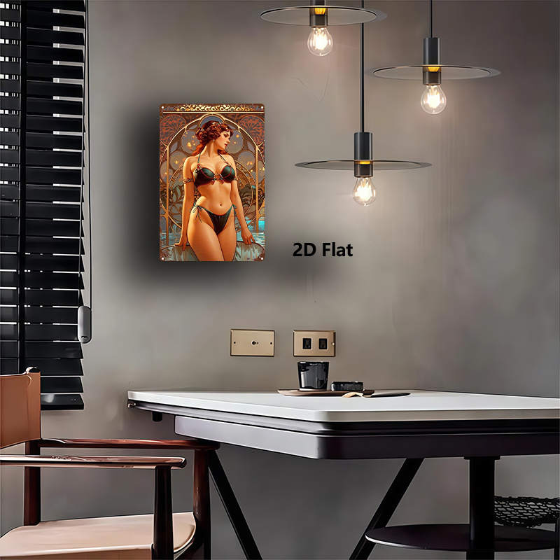 2Dフラットメタルサイン、レトロアート装飾、8x12インチ、 - Home Bar And Kitchen のレビューと価格