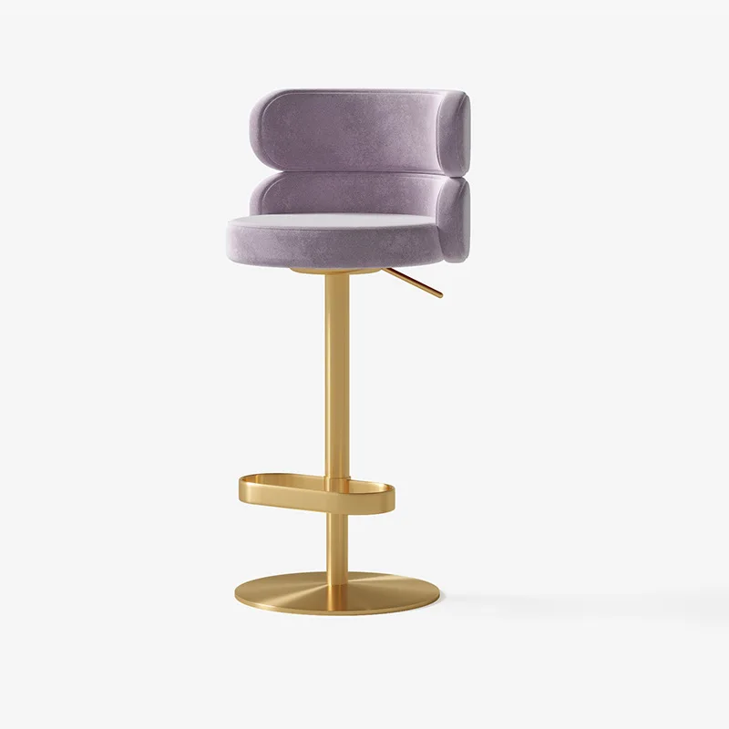 モダンラグジュアリーステンレススチールリフトスイベルバックレ - Home Bar Stools のレビューと価格