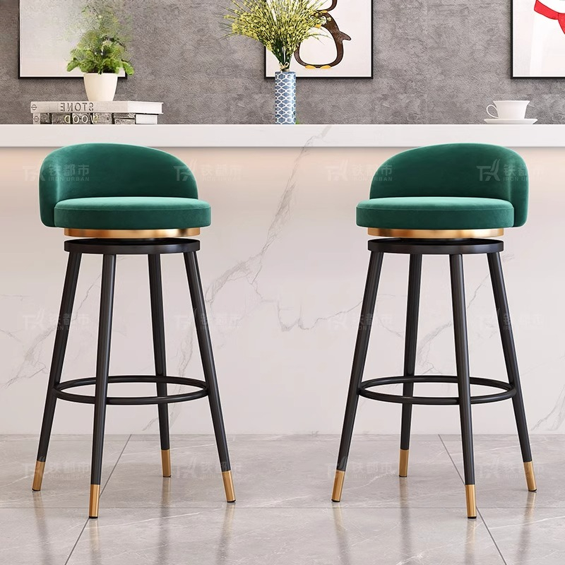 背もたれ付き回転バースツール モダンなカウンターハイトスツー - Home Bar Stools のレビューと価格