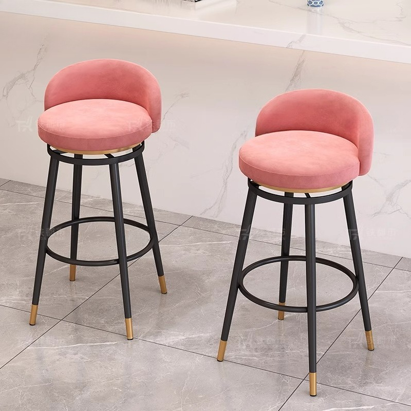 背もたれ付き回転バースツール モダンなカウンターハイトスツー - Home Bar Stools のレビューと価格