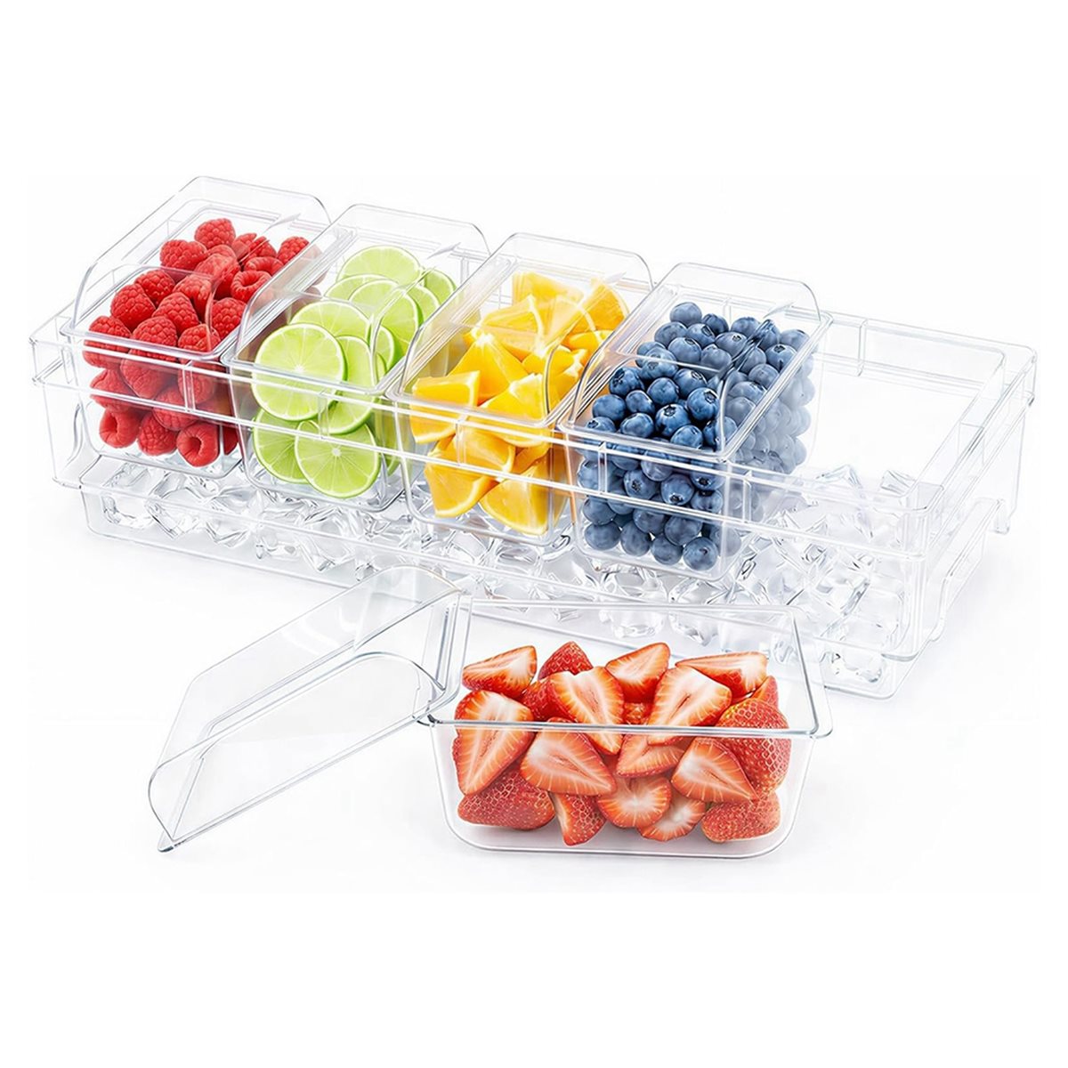 A1846K 冷蔵調味料容器、タコスバーサービングセット、パ - Garnish Tray Set のレビューと価格