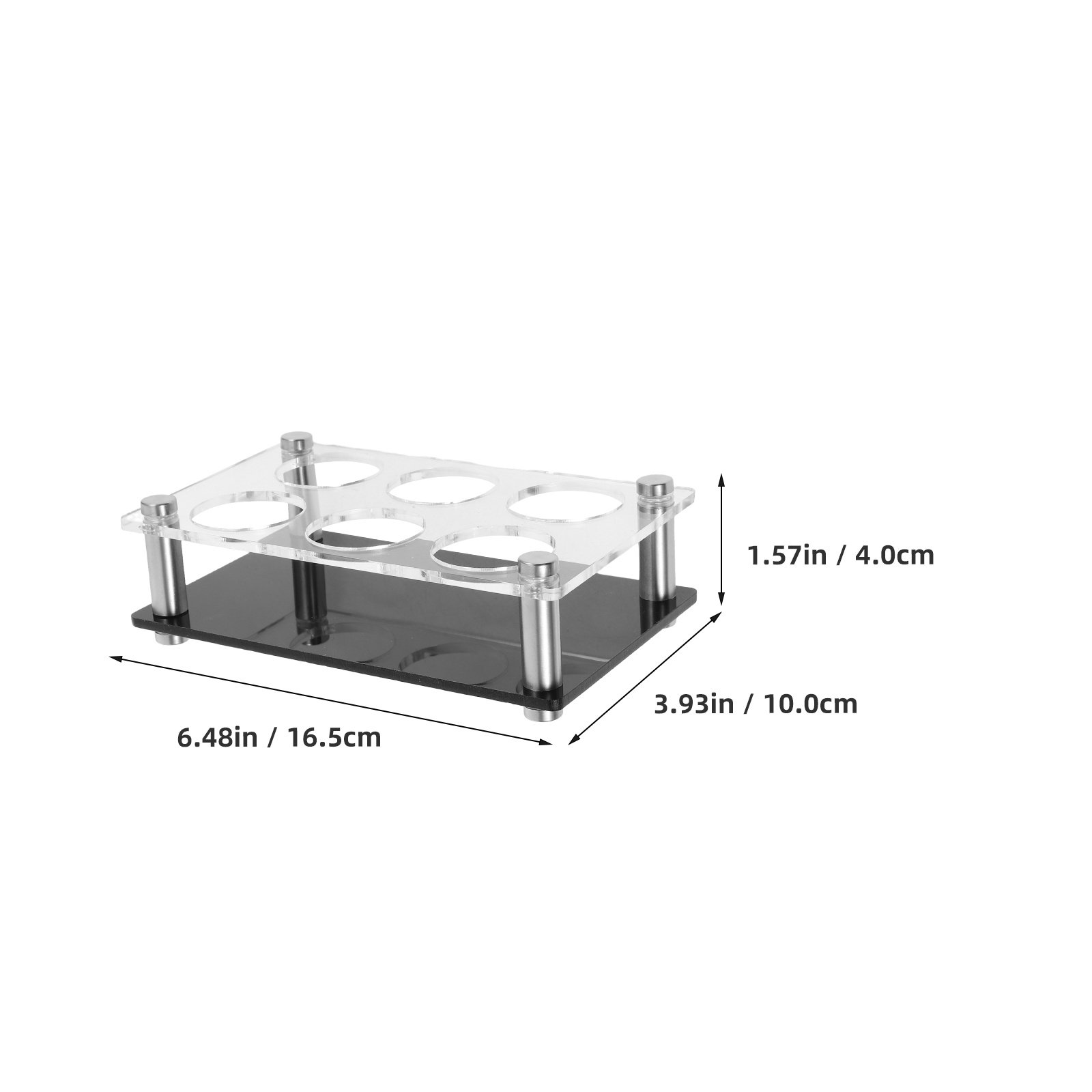 ショットグラスホルダー 6穴 クリアアクリルトレイ 家庭用バ - Home Bar Stand のレビューと価格