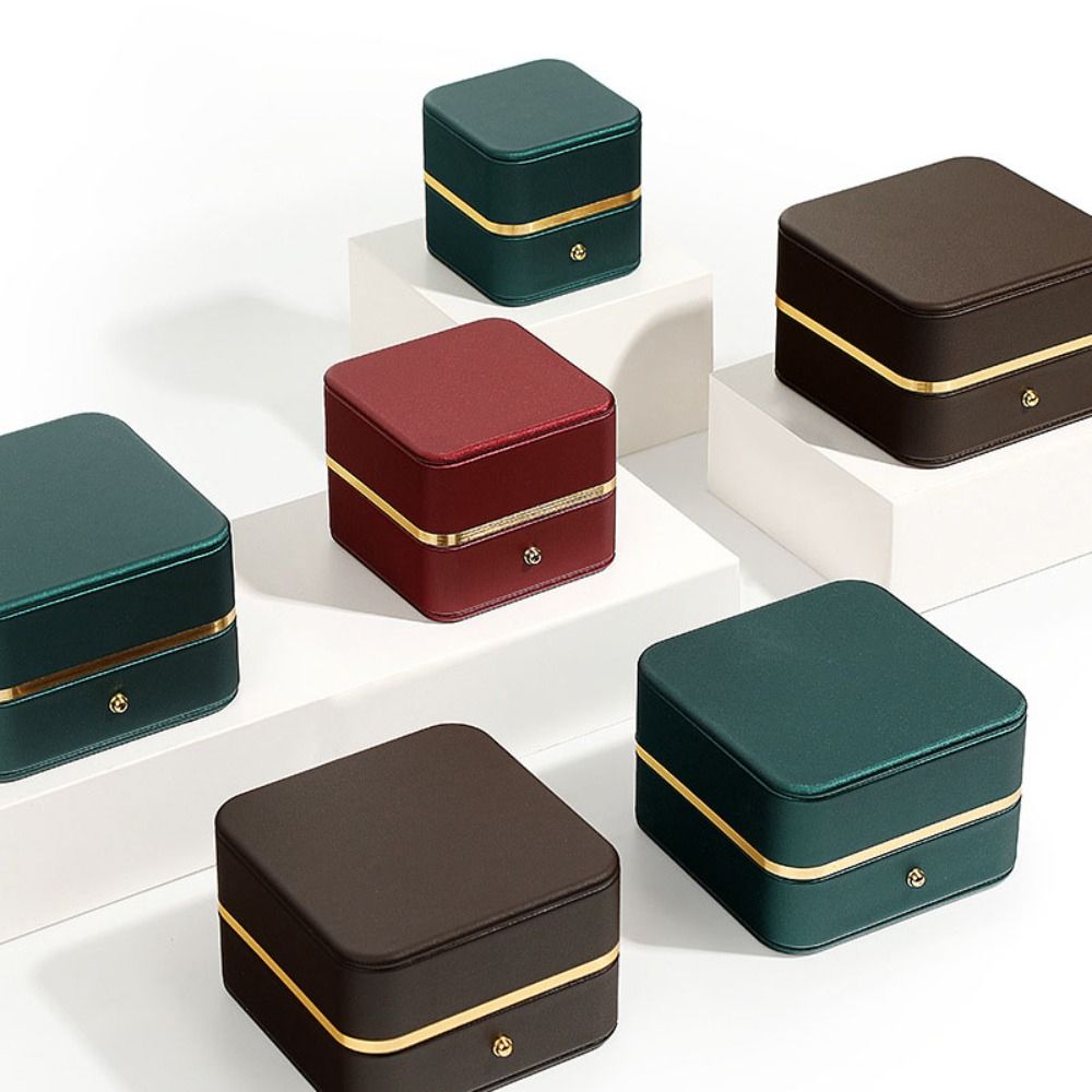 ファッションPUレザー製スクエアリングボックス、ゴールドトリ - Bar Cart Gold のレビューと価格