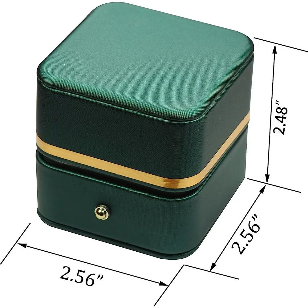 ファッションPUレザー製スクエアリングボックス、ゴールドトリ - Bar Cart Gold のレビューと価格