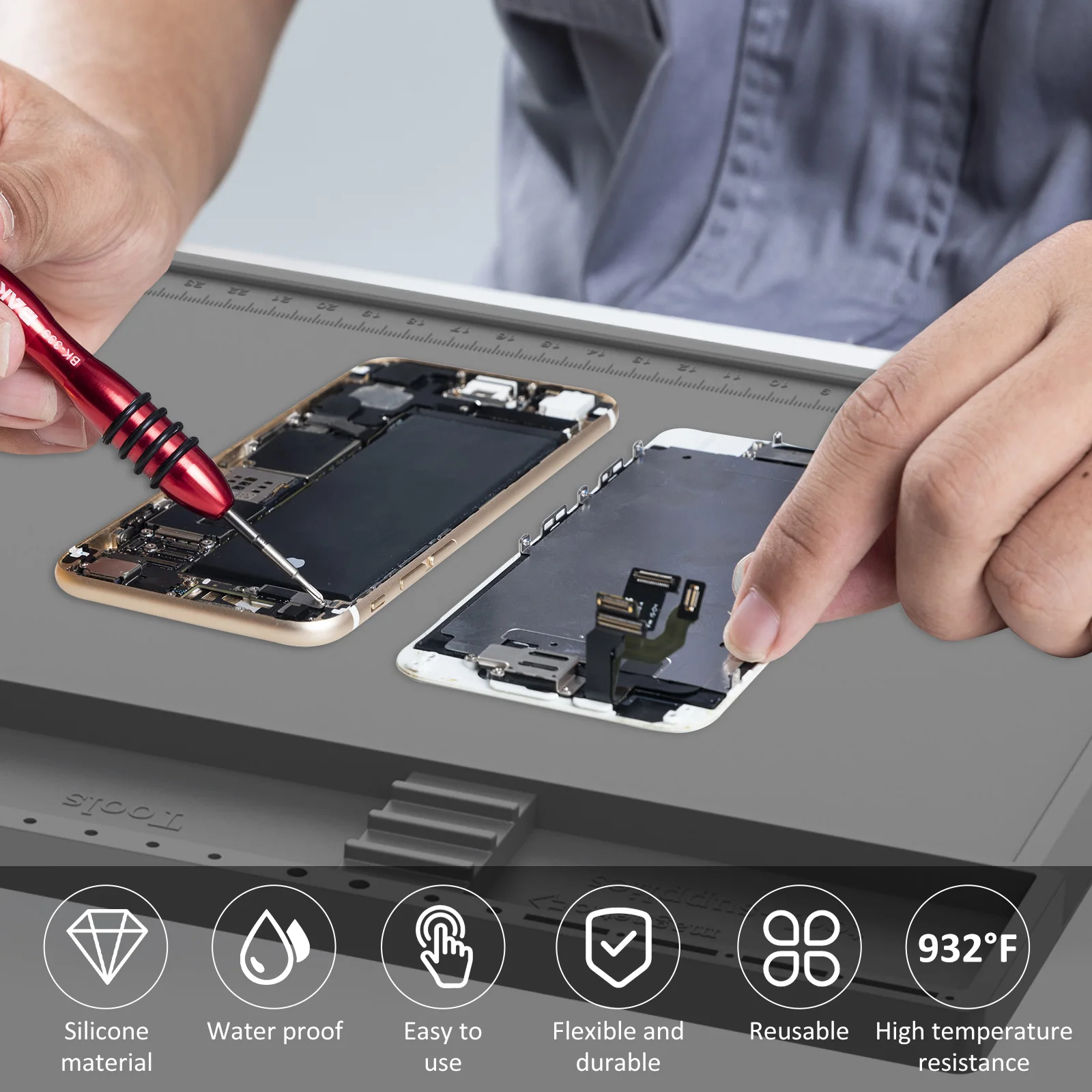 はんだ付けステーションマット シリコン作業修理パッド 932 - Bar Mat Rubber のレビューと価格