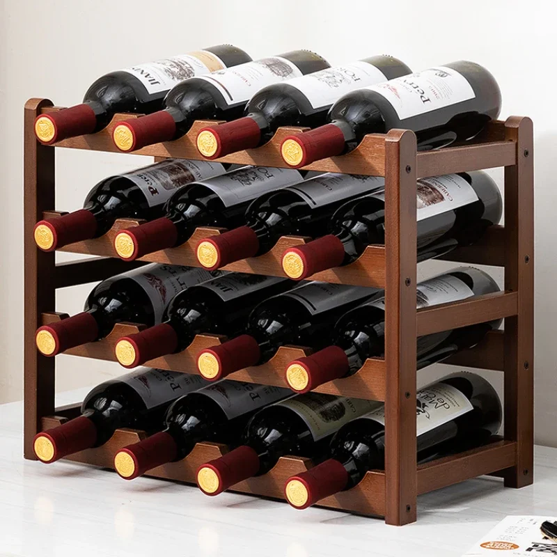 ホルダーバー&ワインキャビネットラック無垢材積み重ね可能な収 - Home Bar And Cabinet のレビューと価格