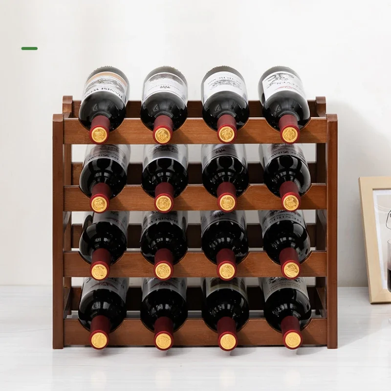 ホルダーバー&ワインキャビネットラック無垢材積み重ね可能な収 - Home Bar And Cabinet のレビューと価格