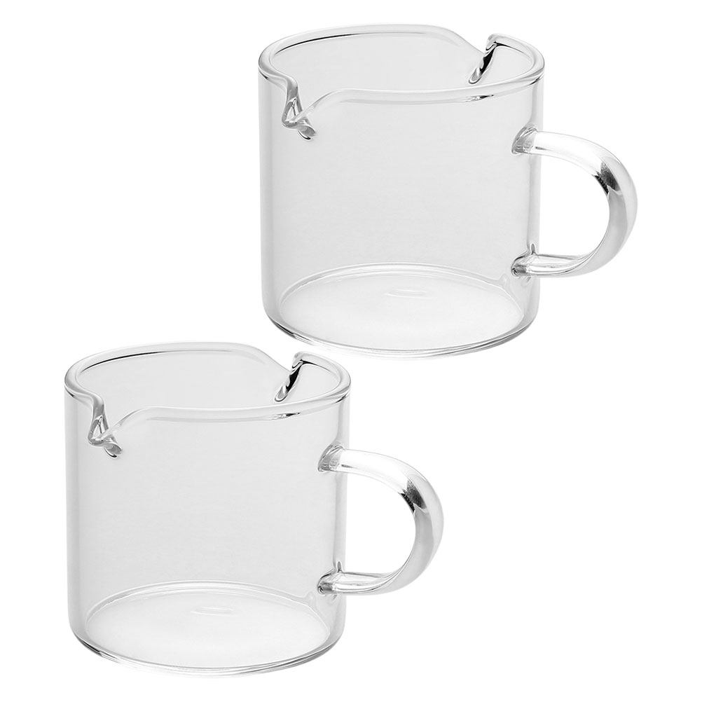 2 個エスプレッソカップセット透明ホウケイ酸ガラス 100  - Home Bar Set のレビューと価格
