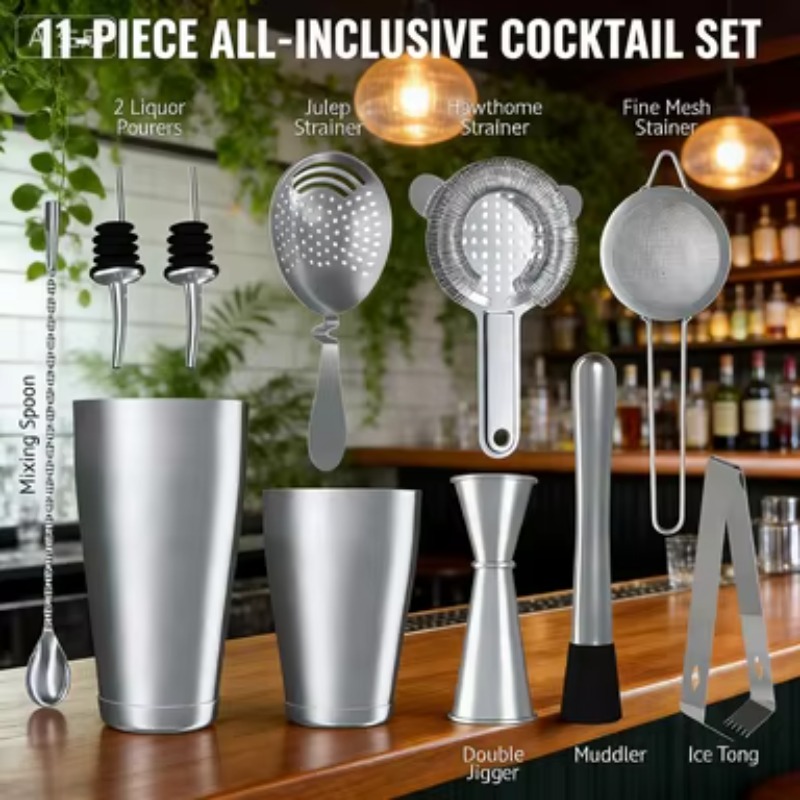 stllCAMOL FACTORY 11ピース シルバー ウ - Boston Shaker Set のレビューと価格