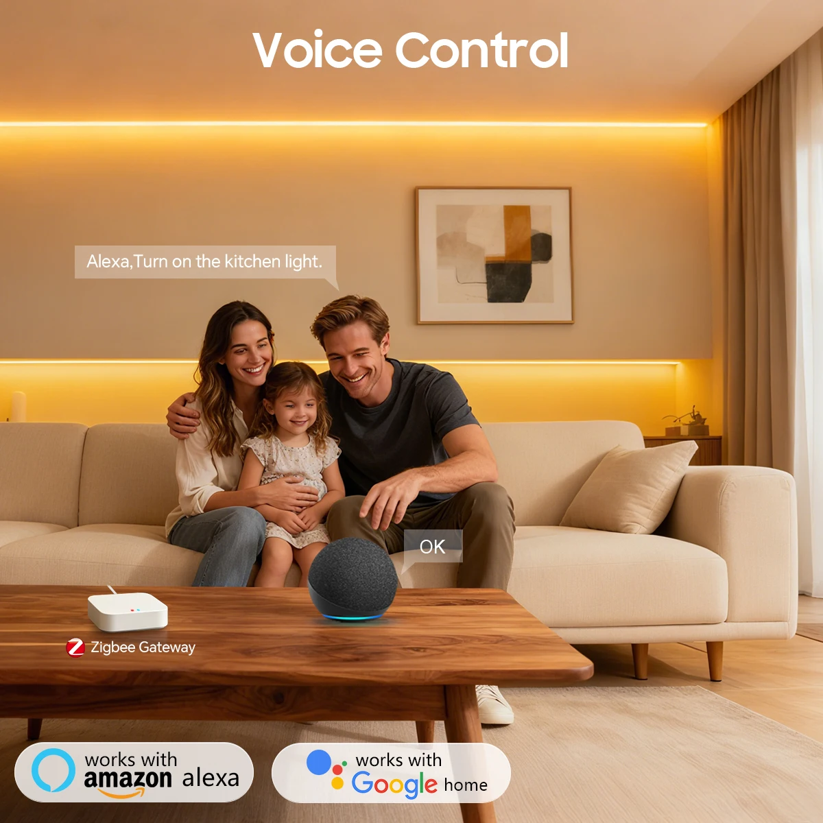 Zigbeeスマートアンダーキャビネットライト、Alexa  - Home Bar And Cabinet のレビューと価格