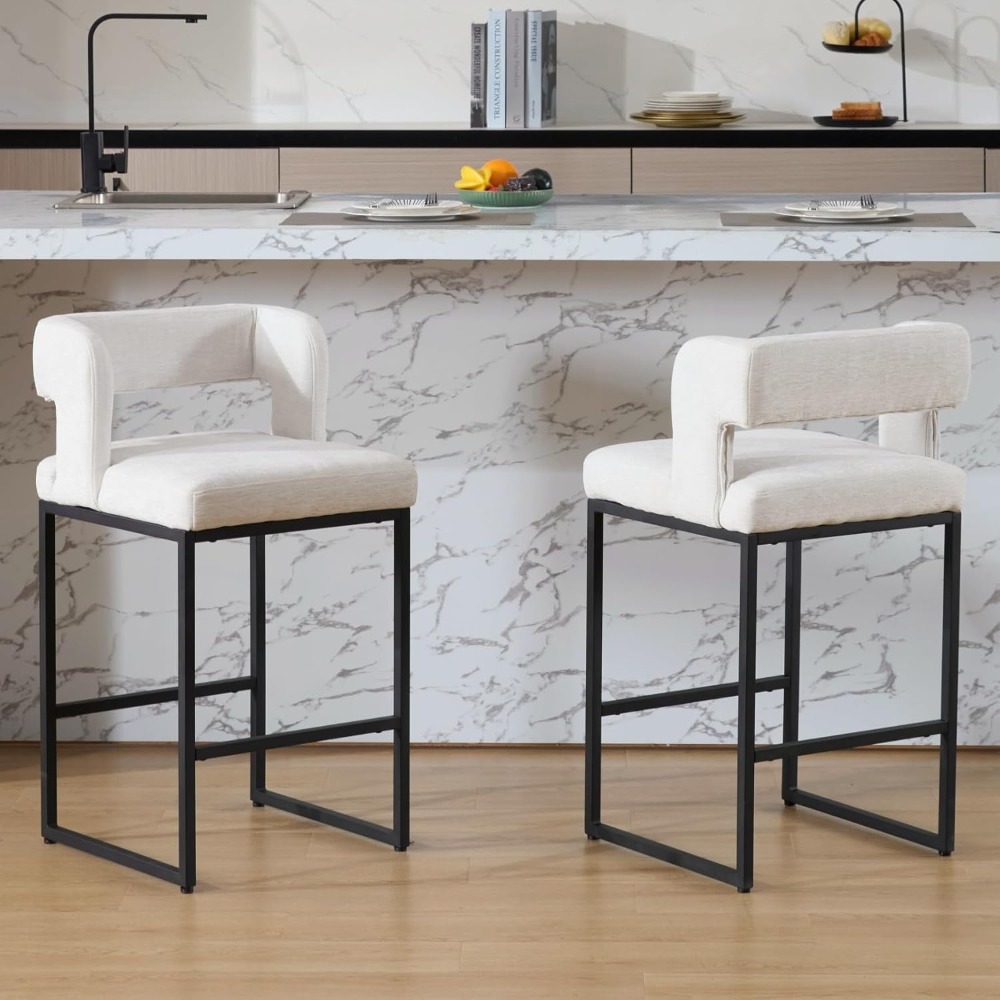 モダンなバースツール 2 個セット、26 インチのカウンター - Home Bar Stools のレビューと価格