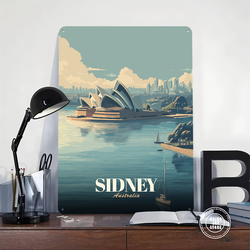 シドニーオペラハウス旅行ポスターレトロ3Dプリントメタルサイ - Home Bar Sydney のレビューと価格