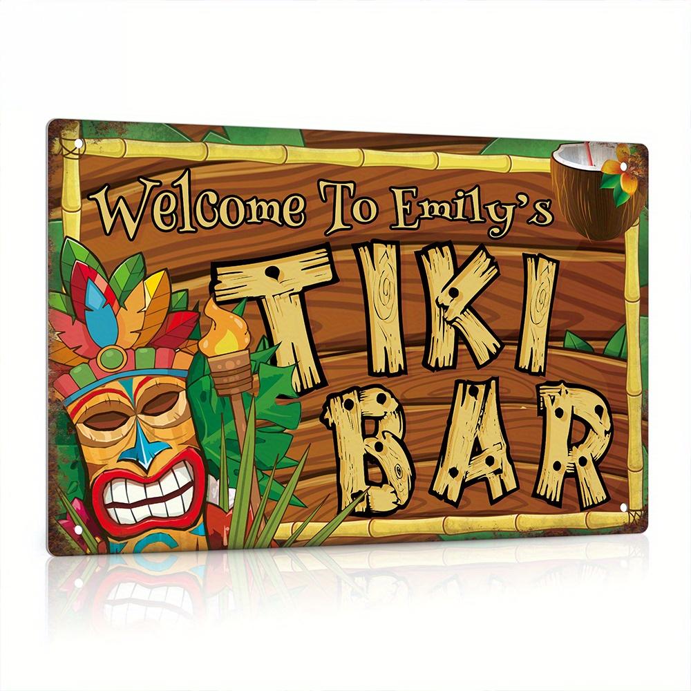カスタムデコレーションティキバーサイン、名前入り、ヴィンテー - Home Bar And Kitchen のレビューと価格