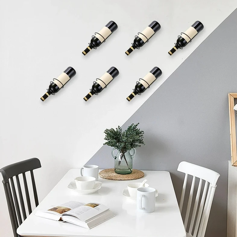 ネジ付き壁掛けワインラック、赤ワインボトルディスプレイホルダ - Home Bar Stand のレビューと価格