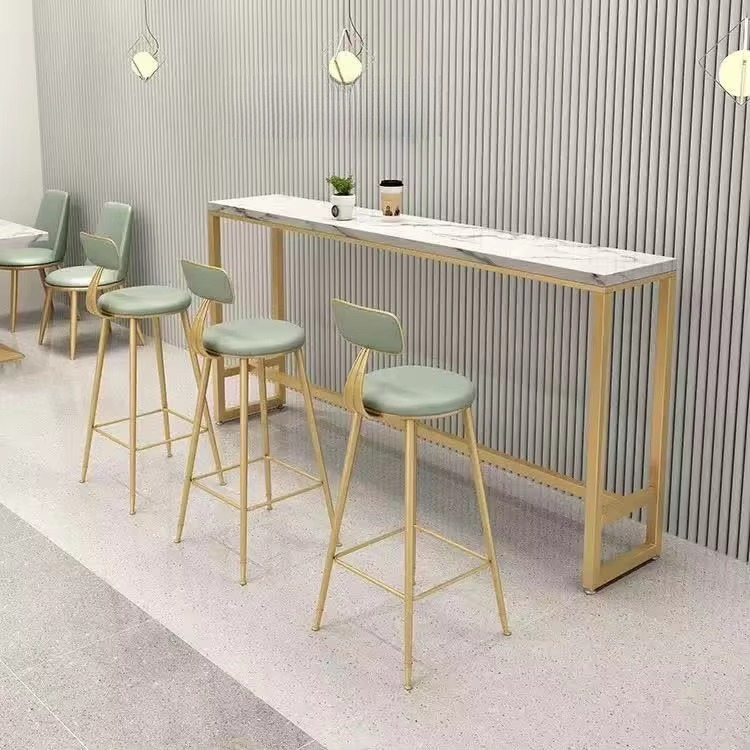 モダンなハイテーブル＆チェアセット、大理石トップ付き-耐久性 - Home Bar Lounge のレビューと価格