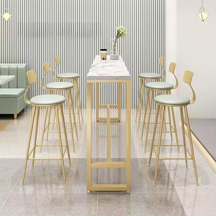 モダンなハイテーブル＆チェアセット、大理石トップ付き-耐久性 - Home Bar Lounge のレビューと価格