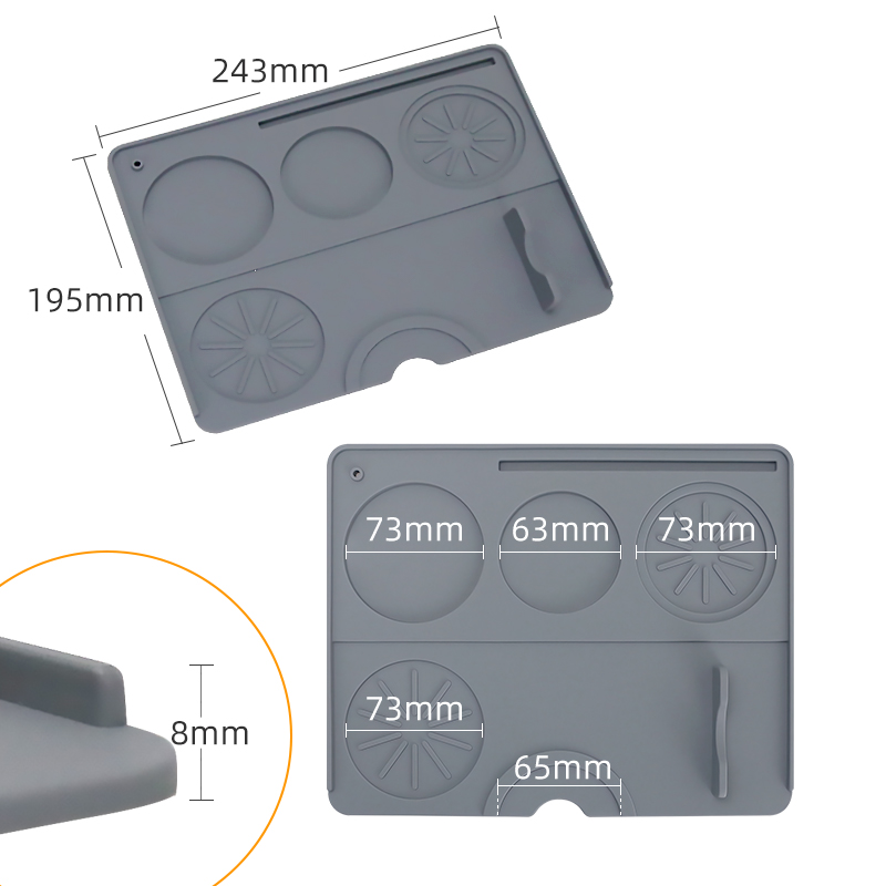 コーヒータンパーマットエスプレッソポルタフィルターステーショ - Bar Mat Rubber のレビューと価格