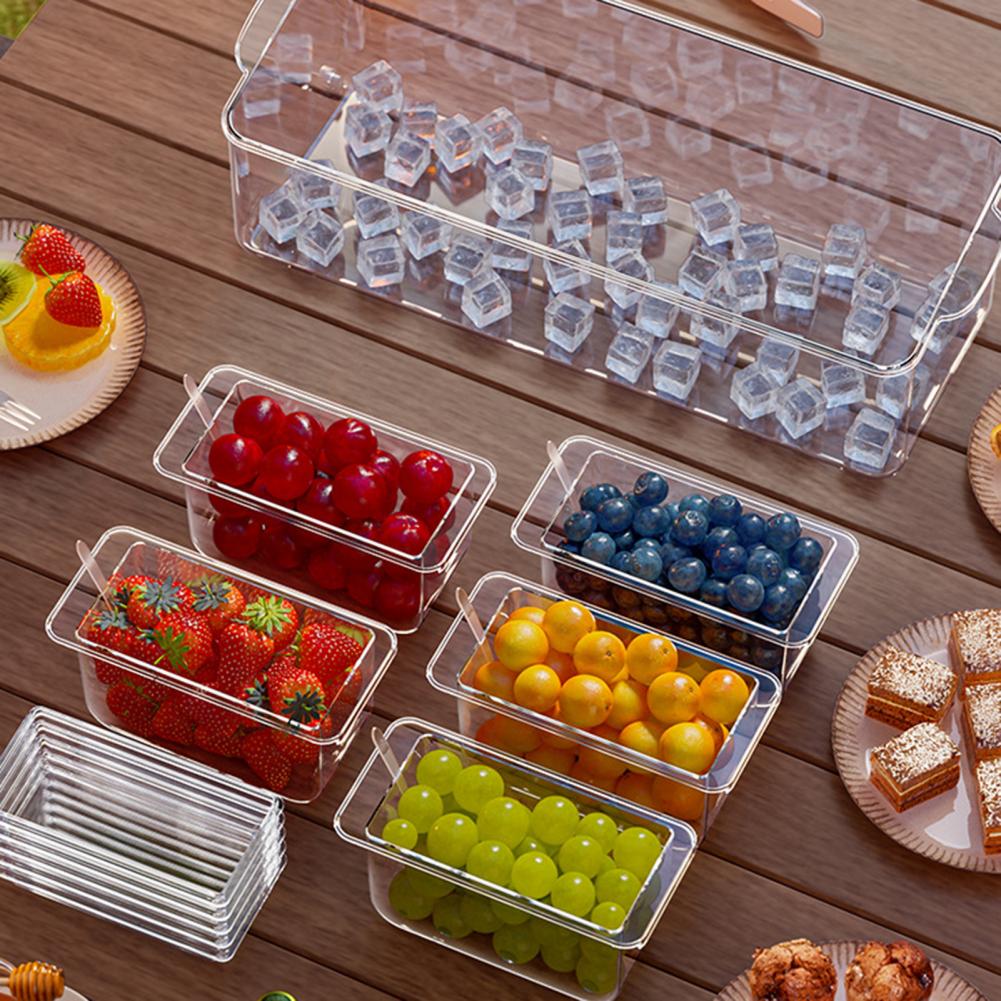 タコスバー用サービングセット、パーティー用氷冷調味料キャディ - Garnish Tray Set のレビューと価格