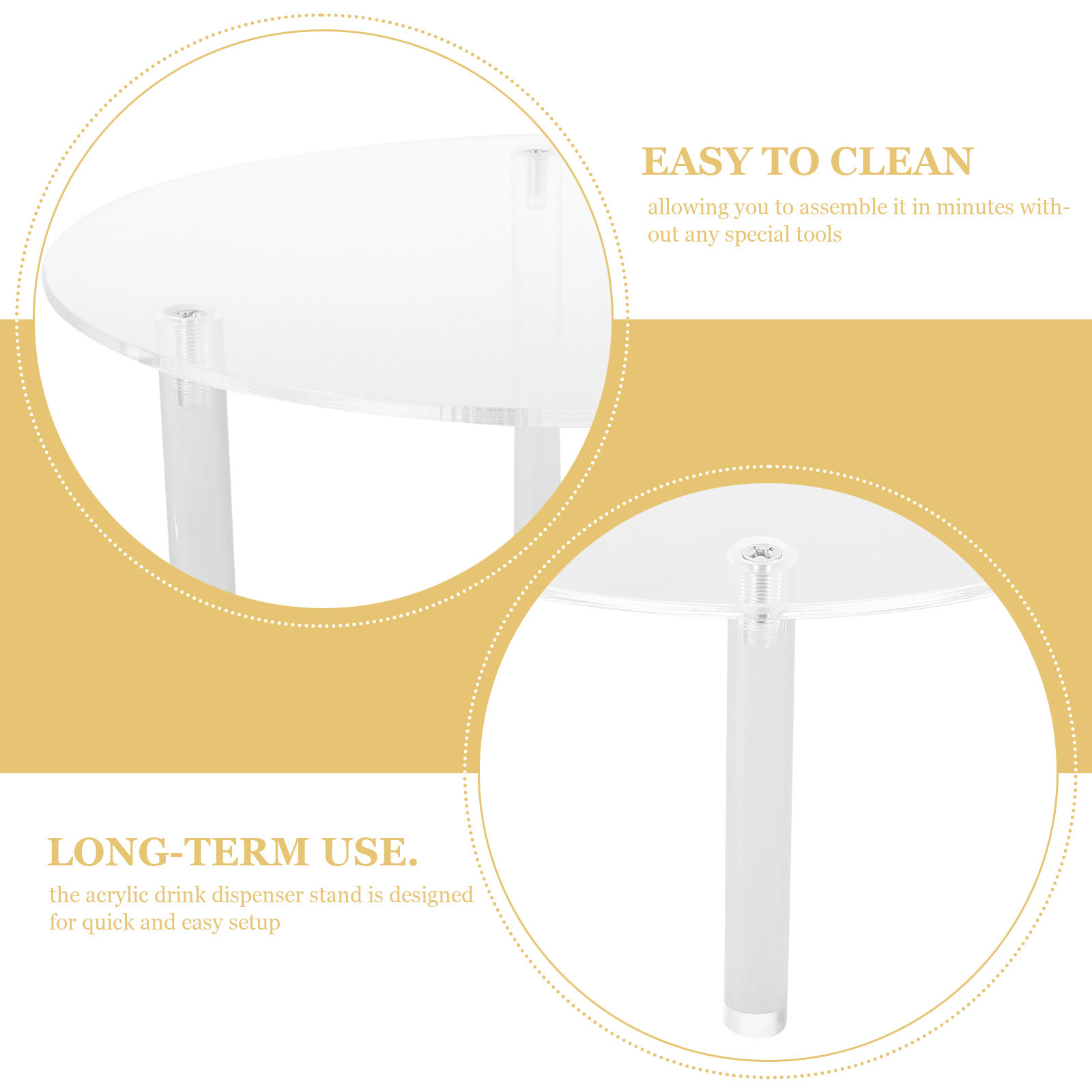 アクリルドリンクディスペンサースタンド クリアベース 多用途 - Home Bar Stand のレビューと価格