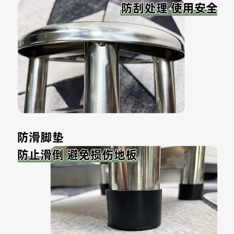 304 ステンレス鋼ラウンドスツールヘビーデューティ金属製ダ - Home Bar Stools のレビューと価格