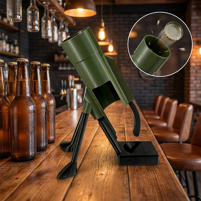 モルタルビールボトルオープナー、無料プッシュダウン式オープナ - Home Bar Set のレビューと価格