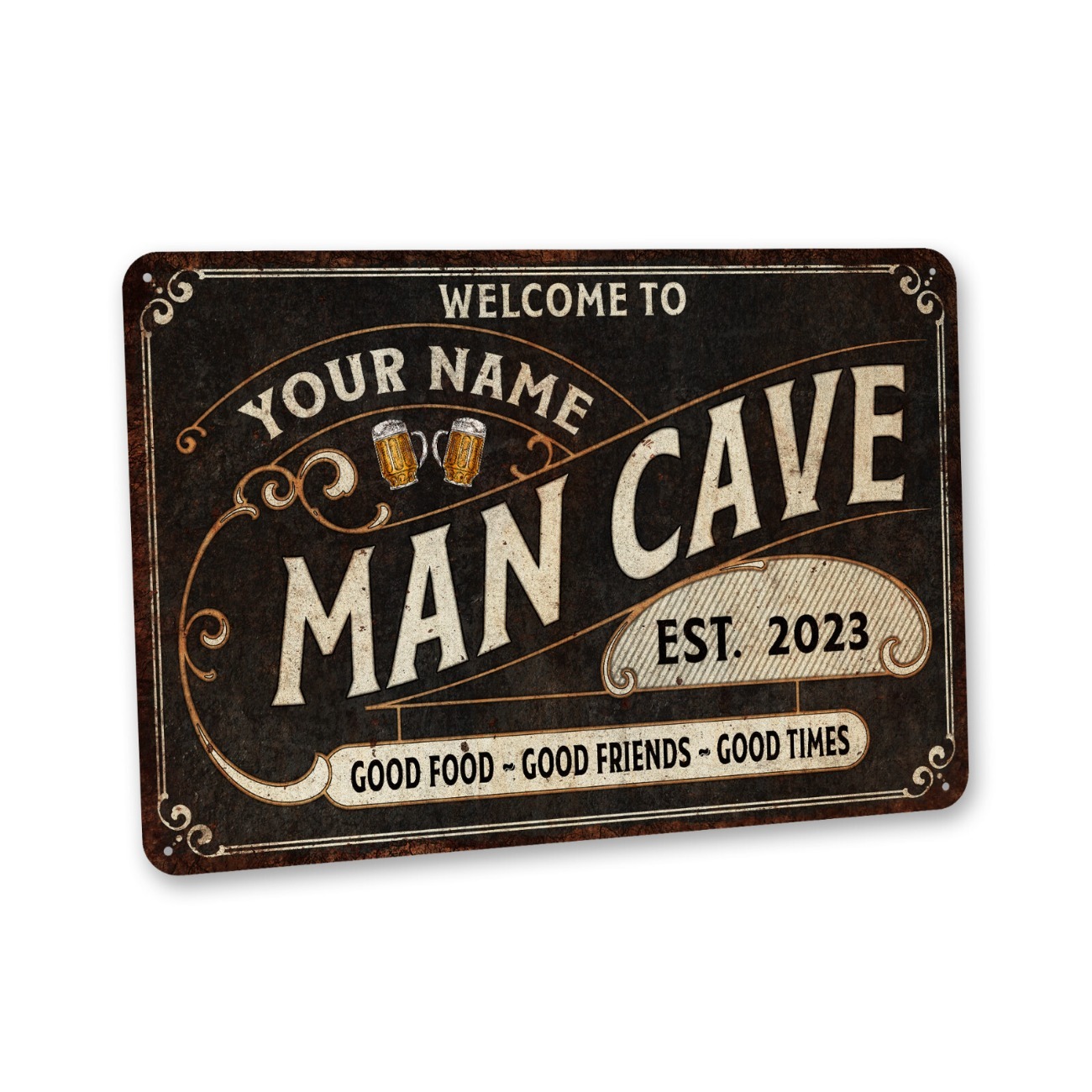 カスタムマンケーブ装飾ホームバーサインメタルビールサイン防塵 - Home Bar Signs のレビューと価格