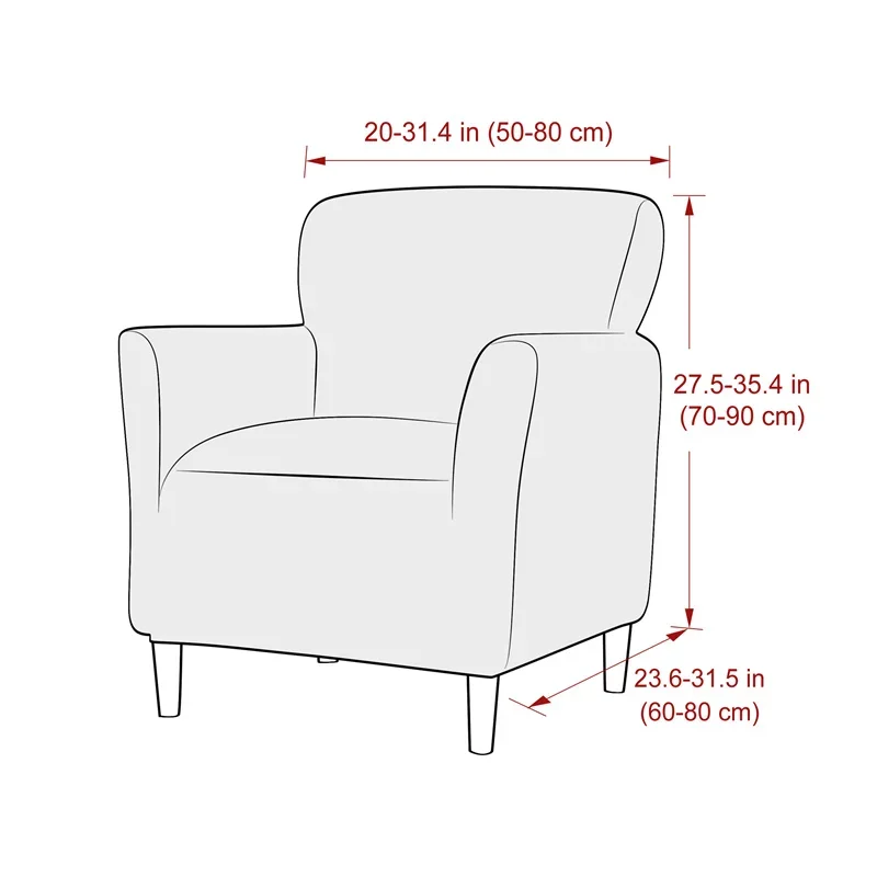1PC 撥水浴槽ソファカバー無地クラブチェアスリップカバー弾 - Home Bar Lounge のレビューと価格