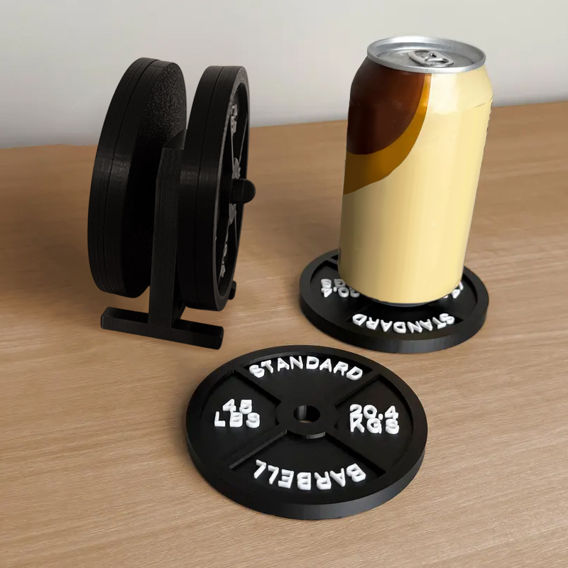 ウェイトプレートコースターセットホルダー ドリンクコースター - Home Bar Set のレビューと価格